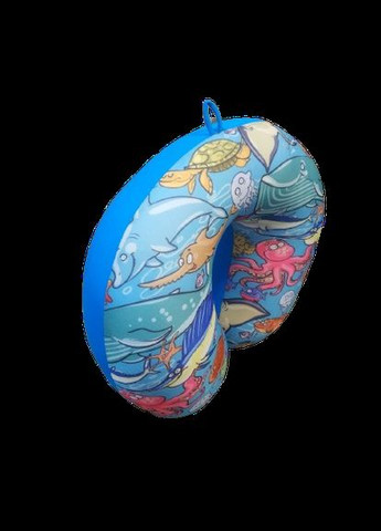 Автомобільна подушка підголівник антистрес для шиї Морський 30*30 см ( РР- more ) наповнювач кульки пінополістиролу Expetro (338435477)