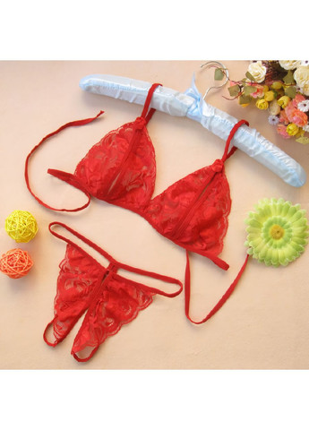 Красный демисезонный сексуальный комплект с чулками и поясом для чулок "minimal" xs-м красный No Brand