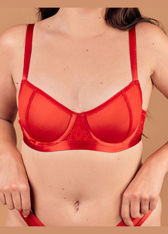 Красный балконет бюстгальтер slz26301005 красный Brabrabra с косточками