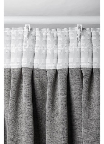 Штори з матового шенілу 2шт. 2,5м х від 2,5м до 3м HYGG (370367321)