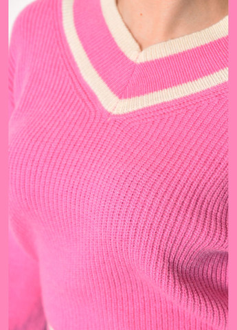 Розовый зимний свитер женский розового цвета пуловер Let's Shop