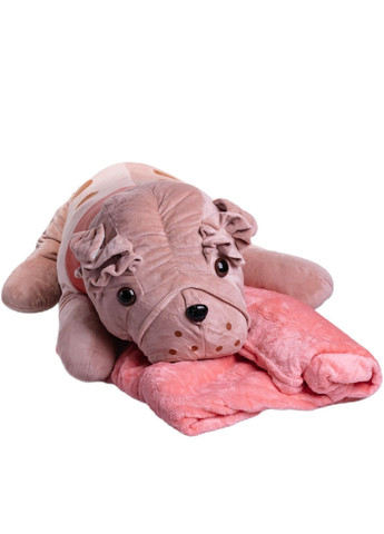Іграшка-подушка з пледом Шарпей 120*160 см, рожевий ТМ COLORFUL HOME 9527-40P No Brand (366830730)