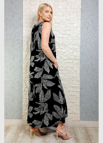 Черное повседневный, кэжуал платье а-силуэт LUX LUNA