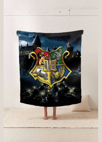 Плед 3D Замковий світ Гаррі Поттера Магічний плед з гербом 11619 135х160 см FlexDress (364491610)