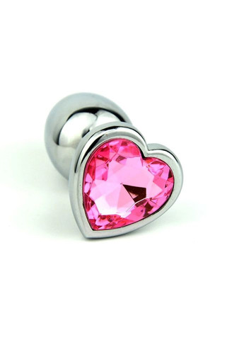 Мала анальна стразами серце S з прозорим каменем у чохлі та банановим лупикантом No Brand (340914539)