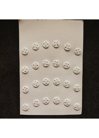D=10 мм, пришивні кнопки для одягу 24шт пластик колір білий Plus-plus (354798495)