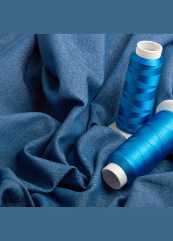 Тканина джинс, джинсова 150 см 230 г/2 стрейчева, для джинсів, костюмів, спідниць, дитячого одягу синя IDEIA (336211223)