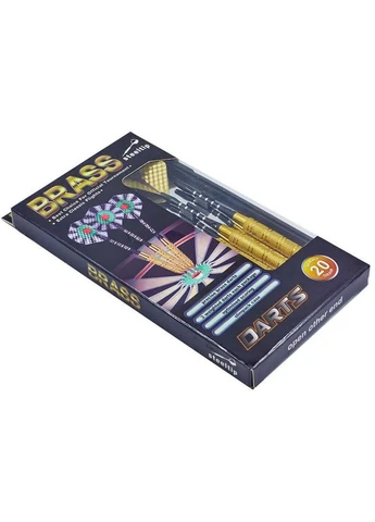 Дротики для игры в дартс цилиндрические BL-3300 (латунь,вес 20гр,3шт.,+3хвост,+6опер, футляр) Baili (352775381)