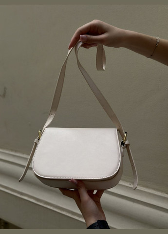 Женская сумка 8575 белая молочная кросс-боди No Brand (299279329)