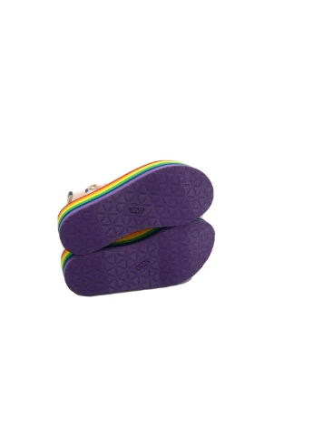 Спортивные, Повседневные, Кэжуал женские сандалии flatform universal rainbow pride разноцветные на платформе Teva на липучке