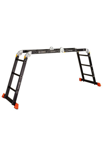Алюмінієва драбина-трансформер Black (4x3 сходинок) чорна 3-х секційна (24822) BLUETOOLS (322425592)