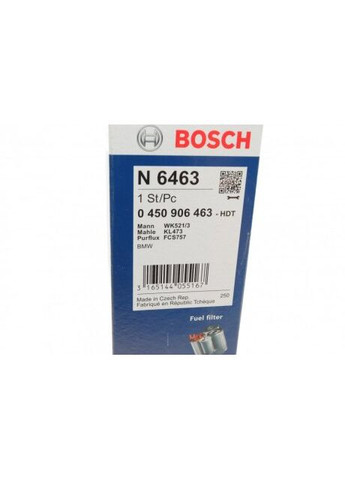 Фильтр топливный BMW (пр-во ) 0450906463 Bosch (366169719)