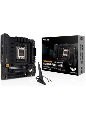 Материнcька плата TUF GAMING B650M-PLUS WIFI sAM5 B650 4xDDR5 M.2 HDMI DP WiFi BT mATX Asus (314749216)