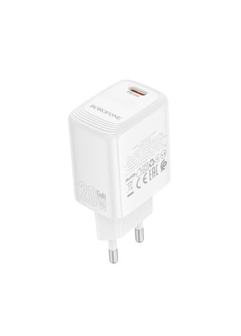 Мережевий зарядний пристрій single-port PD20W charger (EU) White (6941991120237) Borofone BN26 Fuente (360550209)