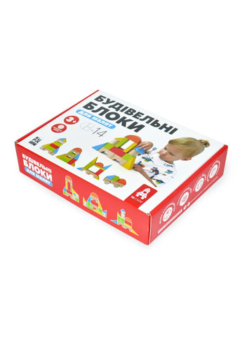 Деревянный конструктор "Строительные блоки" 900453, 14 деталей Igroteco (301067095)