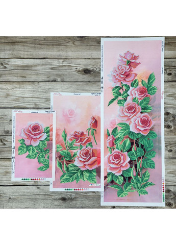 НАБОР ARHIBIS СК-005 Розовый сад, набор для вышивки бисером модульной картины, триптиха с цветами Tela Artis (369666180)