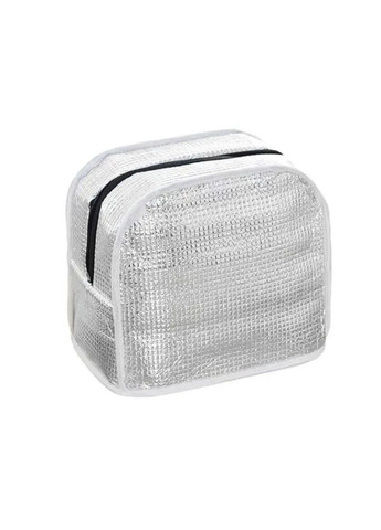 Сумка для ланчу (ланч бег) на блискавці з кишенею Чорно-біла No Brand (295012616)