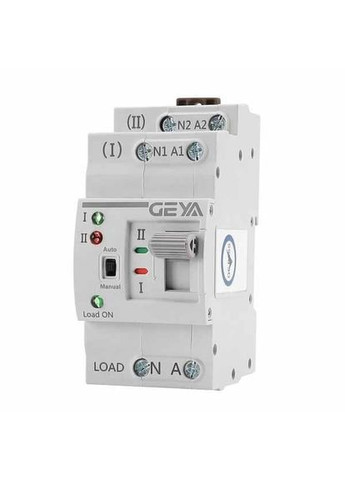 Модульний автоматичний перемикач введення резерву G2R 2P 25А АВР ATS однофазний GEYA (368788565)