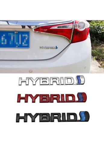 Емблема напис HYBRID хром 150х24мм метал (на скотчі) Toyota (369610078)