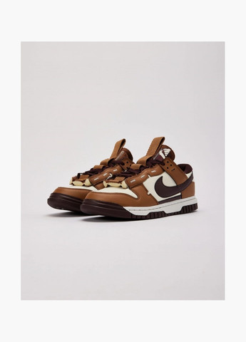 Коричневі Осінні кросівки чоловічі dunk low jumbo brown/beige fq8248-200 Nike