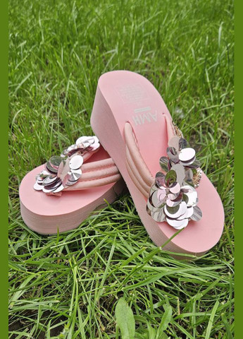 Розовые вьетнамки женские розового цвета Let's Shop