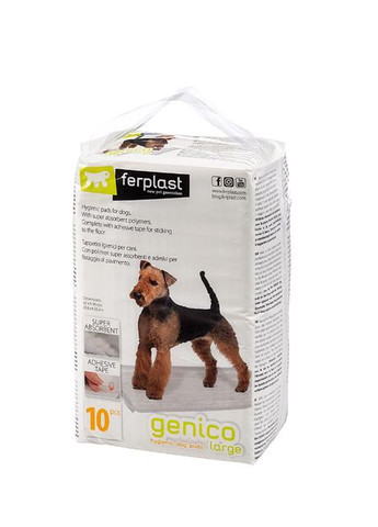 Пелёнки для собак Genico 60х90 см 10 шт. с клейкими краями 85332811 Ferplast (290707344)