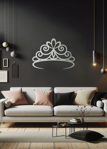 Картина на стену, деревянный декор для дома "Корона принцессы", декоративное панно 50х35 см Woodyard (292013659)