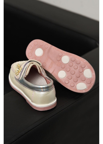 Мокасины детские для девочки белого цвета Let's Shop (371263471)
