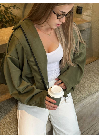 Стильный бомбер из замши Luna (361997109)