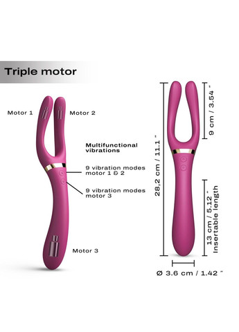 Вібратор-стимулятор INFINITE JOY PLUM, багатофункціональний, унісекс Dorcel (333332208)