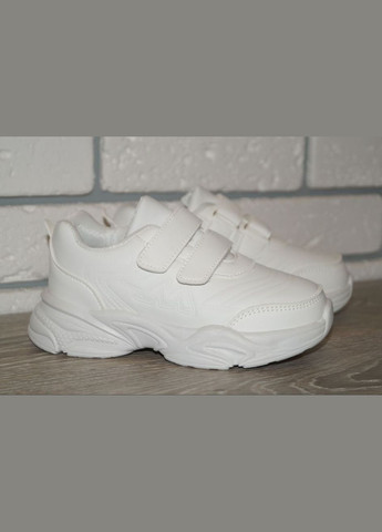 Білі осінні кросівки демісезонні дитячі білі No Brand Aeromax 2497-2
