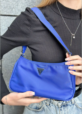 Жіноча сумка багет GUESS синя No Brand (303323079)