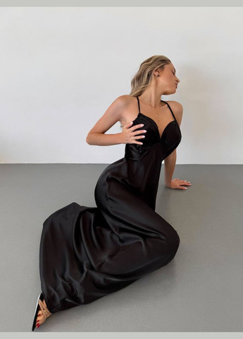 Черное повседневный, коктейльное, вечернее, кэжуал женское платье платье-комбинация Asi.Store.ua