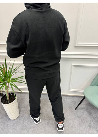 Чорний костюм чоловічий полар двосторонній фліс дуже теплий,штани та кофта Україна