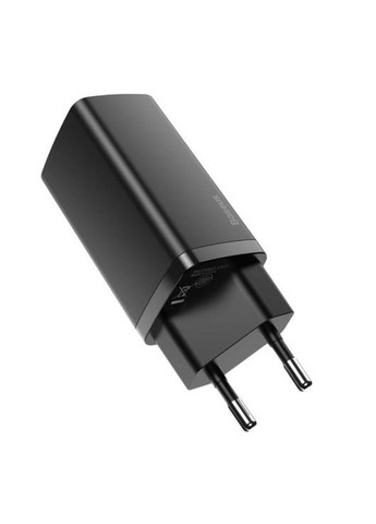 Мережевий зарядний пристрій GaN Lite 65 W 1 USB + TypeC (CCGAN2L-B01) чорний Baseus (279554118)