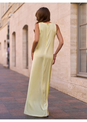 Комбінована сукня 15270a жовта ISSA PLUS однотонна
