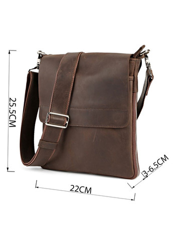 Винтажная сумка через плечо для документов из натуральной кожи коричневая (sku_00999) No Brand (328922508)