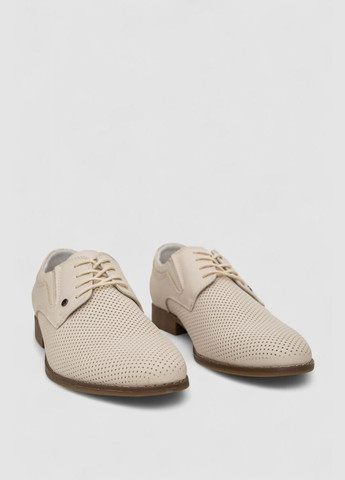 Бежевые туфли мужские с перфорацией,, 243rc1593 KangFu