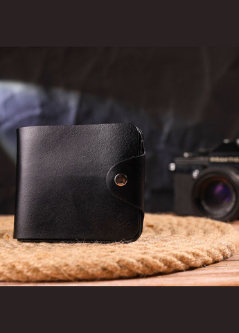 Портмоне для документів чоловіче у два складення з натуральної гладкої шкіри 21573 Чорне Canpellini (306881722)