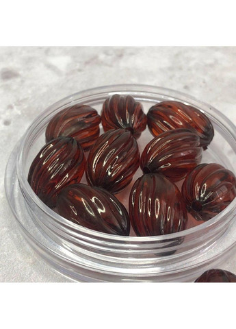 Ø19х13 мм Ожерелье граненое пластик #018, - коньячный Plus-plus (352749528)