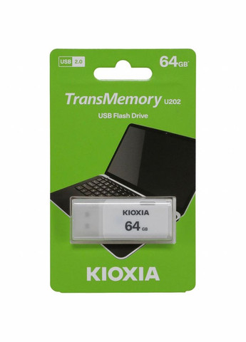 USB флеш накопичувач (LU202W064GG4) Kioxia 64gb u202 white usb 2.0 (273395270)