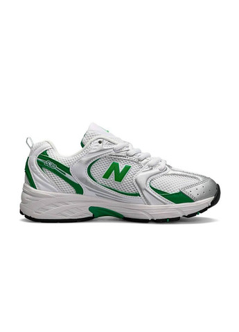 Кроссовки женские New Balance White Green No Brand 530 белые демисезоны (330104963)