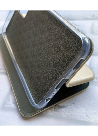 Чохол-книжка золотий з малюнком на Samsung Galaxy A03s Пушин котик (принт 412) Creative (365435535)