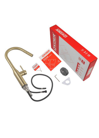 Змішувач для кухні KI-70004-12 з висувним виливом (нерж. сталь) (KR5004) KOER (321184528)