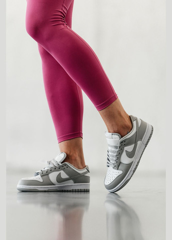 Кроссовки женские и мужские Nike SB Dunk Low grey white | Найк сб данк низкие серые белые No Brand серые демисезоны (315683604)