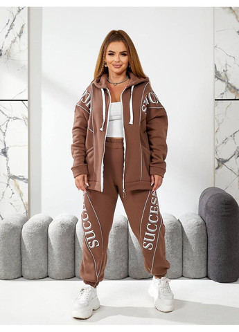 Женский теплый спортивный костюм цвет мокко New Trend (304649069)