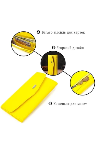 Портмоне с монетницей с кнопкой из натуральной кожи(SO_21697) No Brand (382934770)