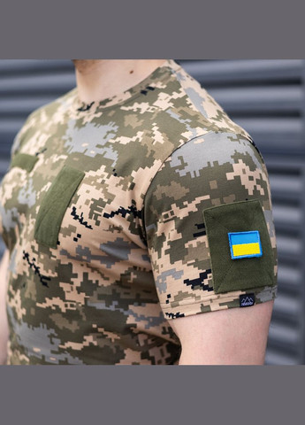 Хакі (оливкова) футболка peremoga військова піксель Pobedov