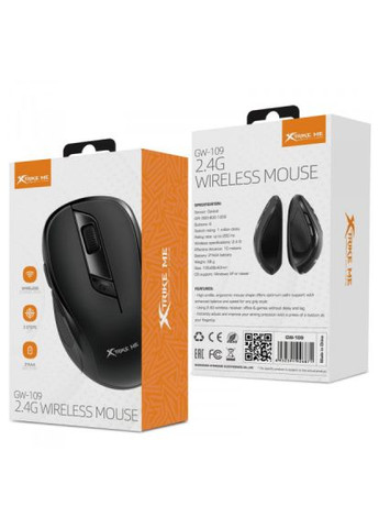 Мышка (GW-109) XTRIKE ME GW-109 Wireless Black (366869616)