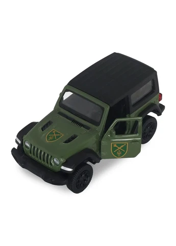 Автомодель металл 12,4х5,7х5,7 см Шевроны Героев Jeep Wrangler Rubicon TechnoDrive (393591784)